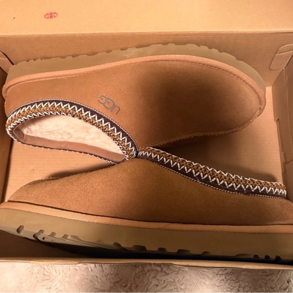 UGG Men’s Tan Suede Slippers with Soft Lining